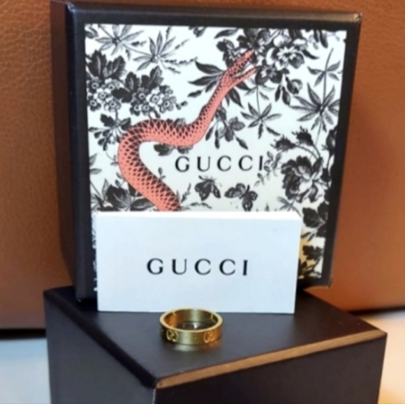 Gucci Jewelry - Authentic Gucci GG ICON yellow Gold Ring